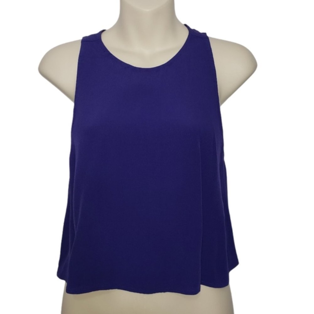 ARITZIA WILFRED blue crop top XS